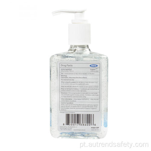 O desinfetante instantâneo para as mãos / gel desinfetante para as mãos 8oz / 236ml mata 99,9% de germes com FDA / Ce